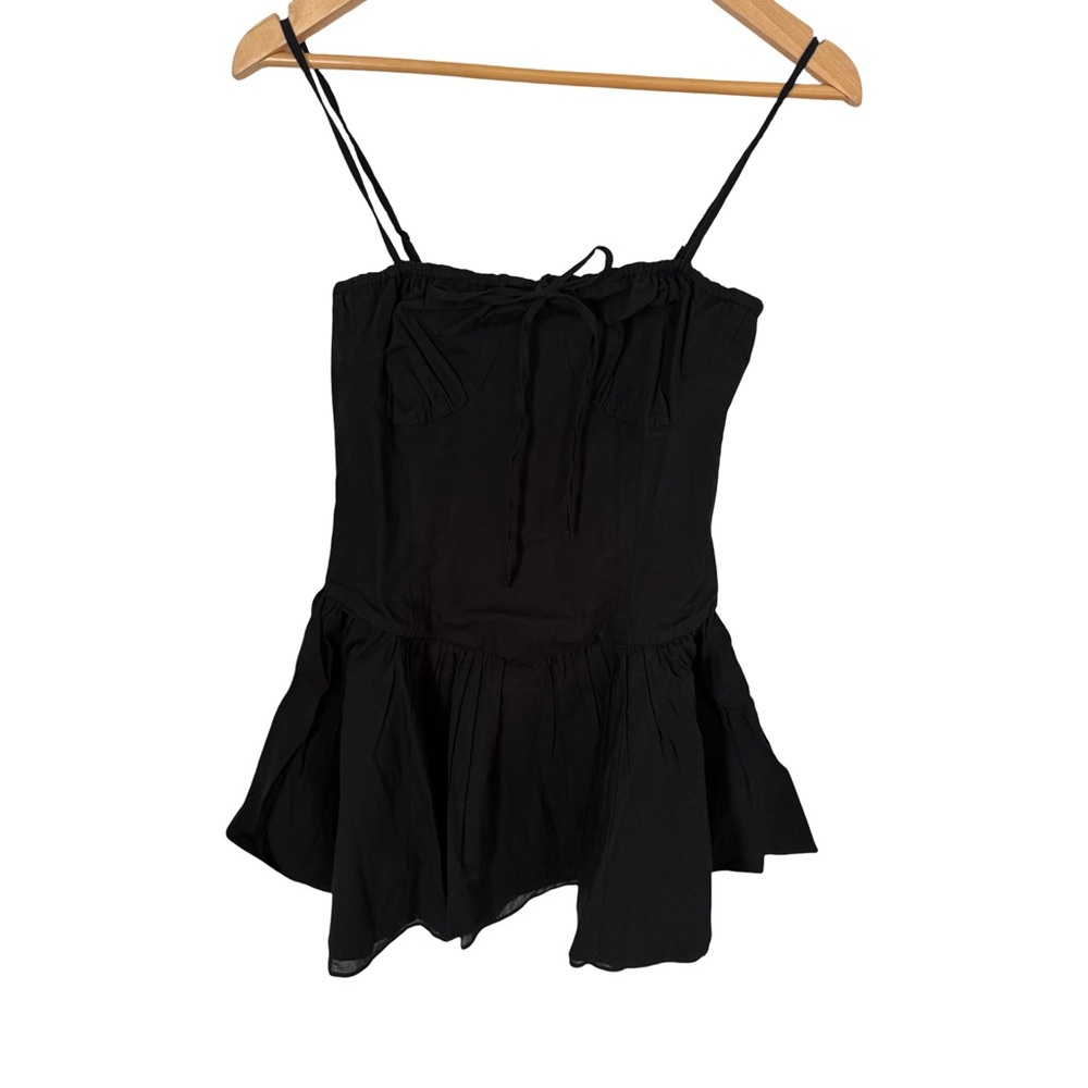 Oak + Fort Black Corset Mini Dress NWT Size M - Picture 4 of 12